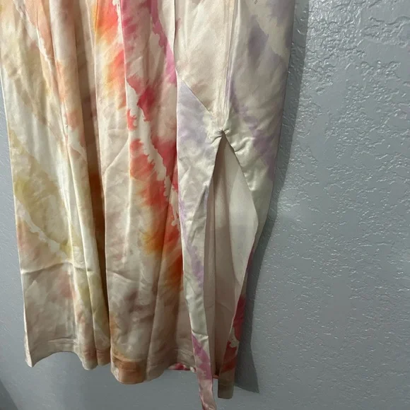 ALLSAINTS All Saints MELODY MAREA SILK BLEND Watercolor MIDI Dress New 8 - Picture 8 of 13